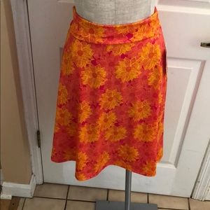 Lularoe NWT Azure skirt XS floral pink yellow NEW